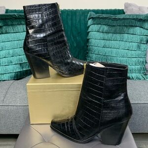 ASOS Crocodile ZipUp Booties